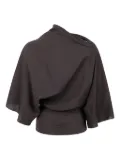 Rick Owens draped cowl-neck top - Brown