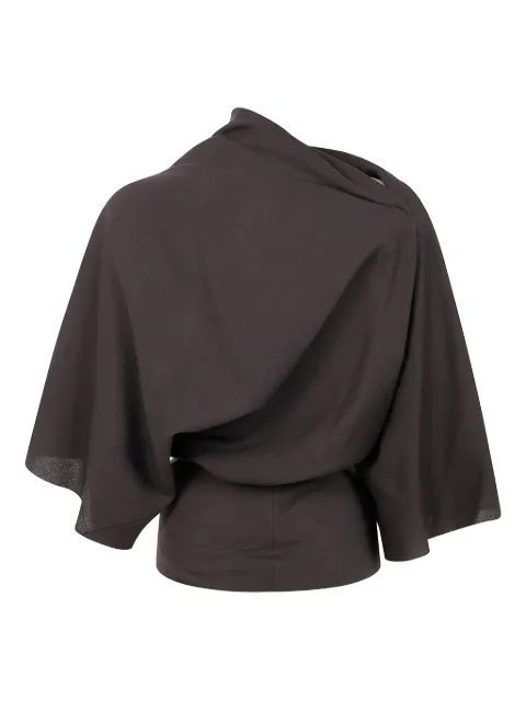 Rick Owens draped cowl-neck top