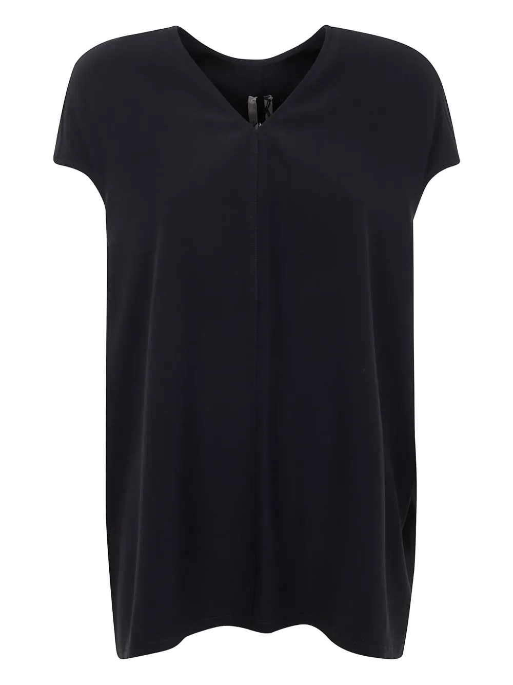Rick Owens Blouse met V-hals en korte mouwen Zwart