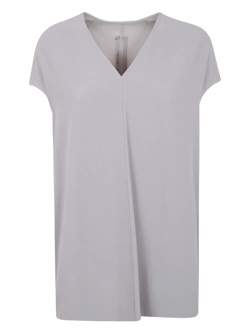 Rick Owens Blouse met V-hals en korte mouwen Beige