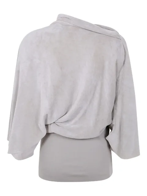 Rick Owens draped cowl-neck top
