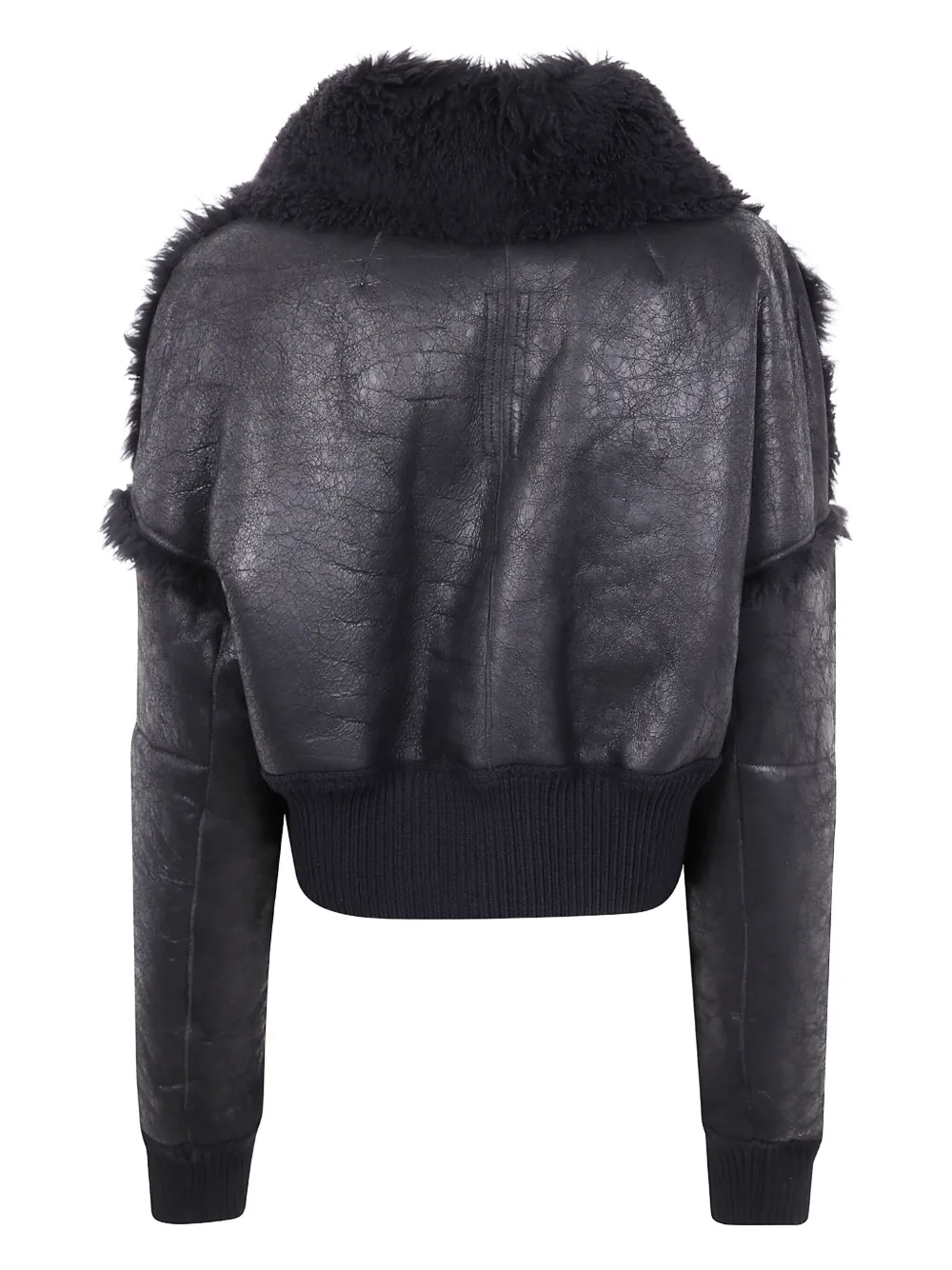 Rick Owens shearling-collar zip-front jacket | Leather Jackets | Image 2