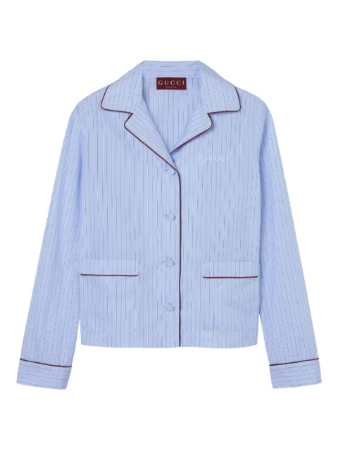 Gucci striped embroidered shirt