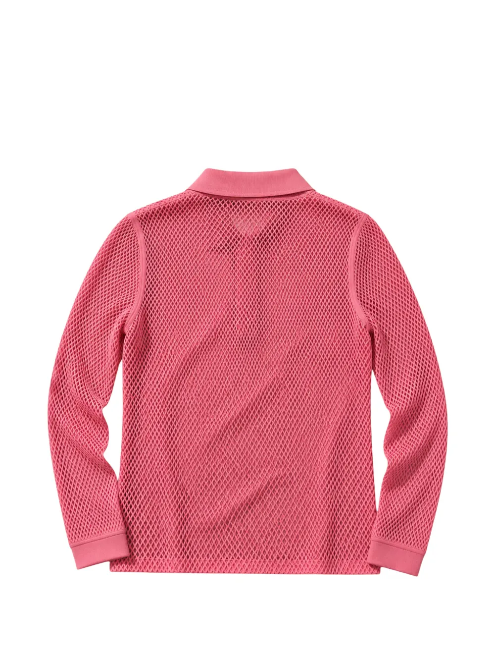 Gucci mesh long-sleeve polo shirt Roze