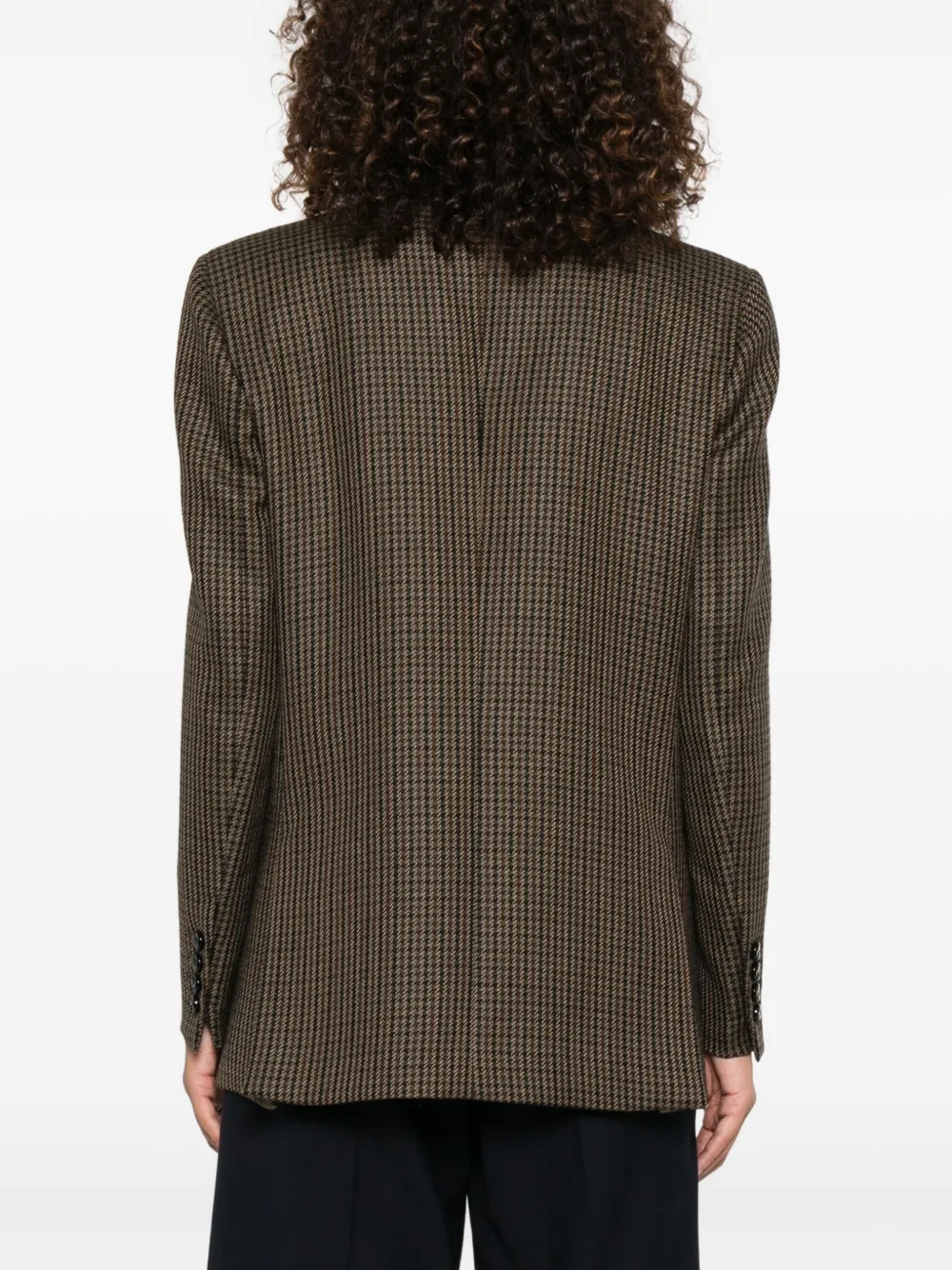 Blazé Milano Houndstooth Double-breasted Jacket In Gray