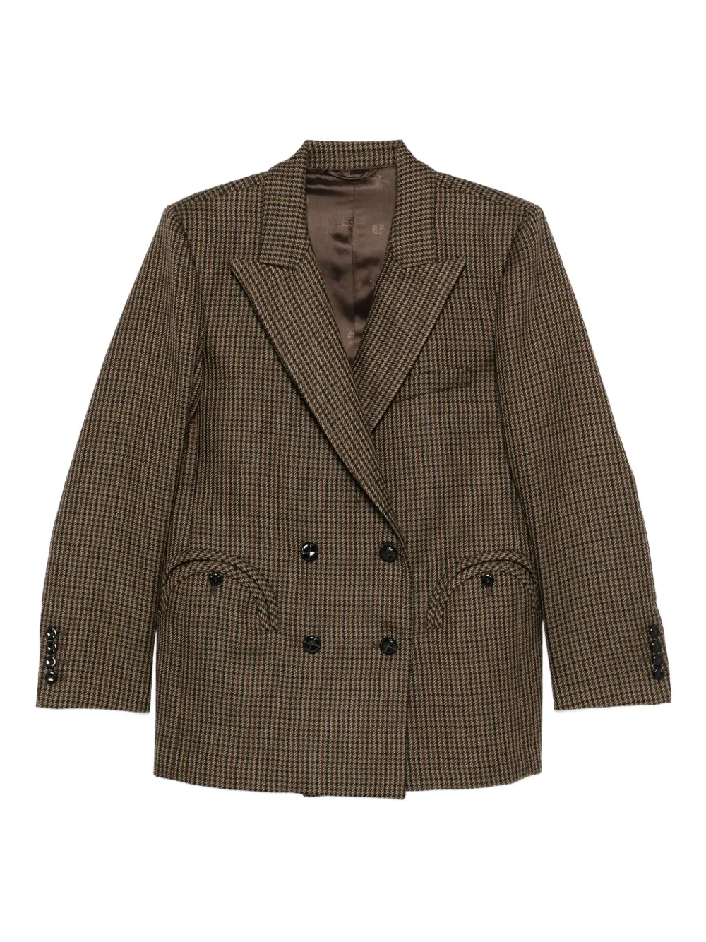 houndstooth double-breasted jacket