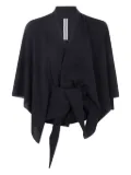 Rick Owens tie-front cape top - Black
