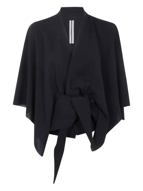 Rick Owens tie-front cape top