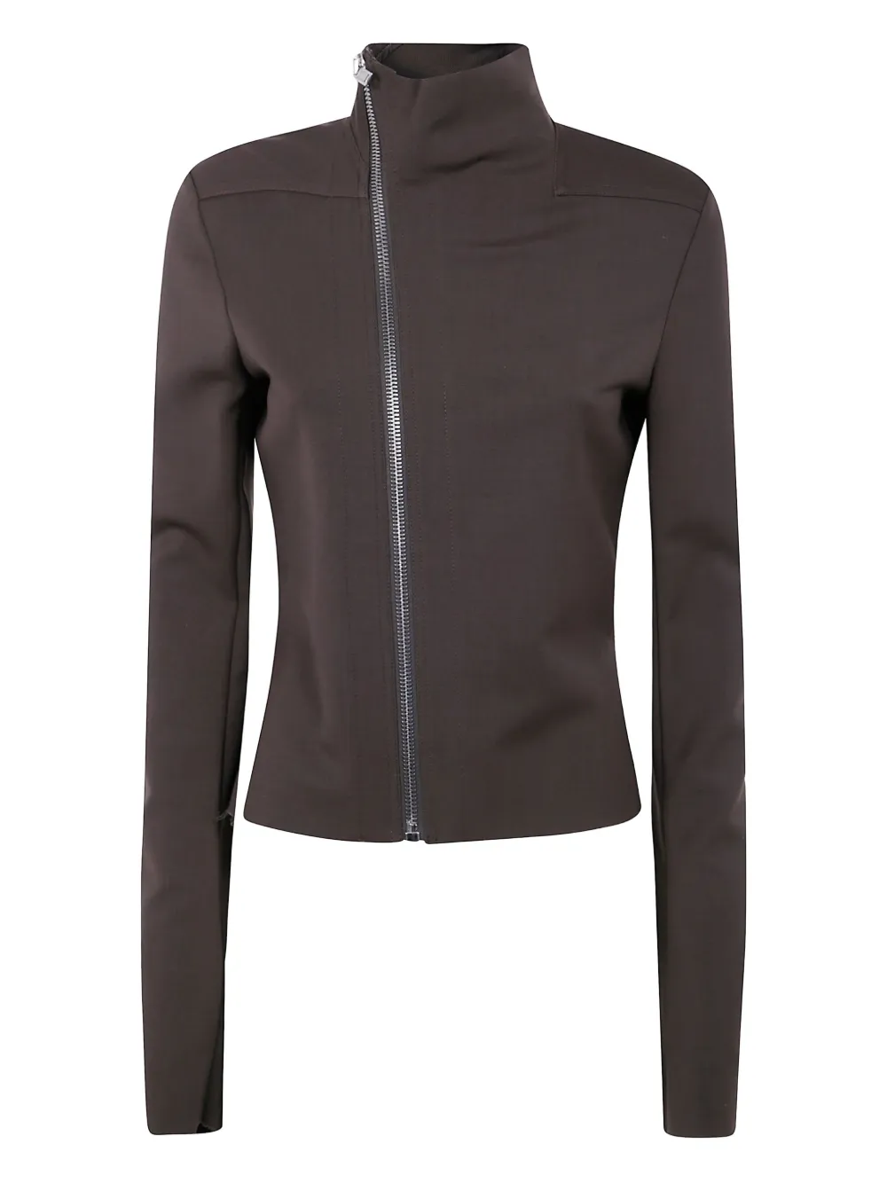 Rick Owens Gary jack met hoge hals en rits Bruin