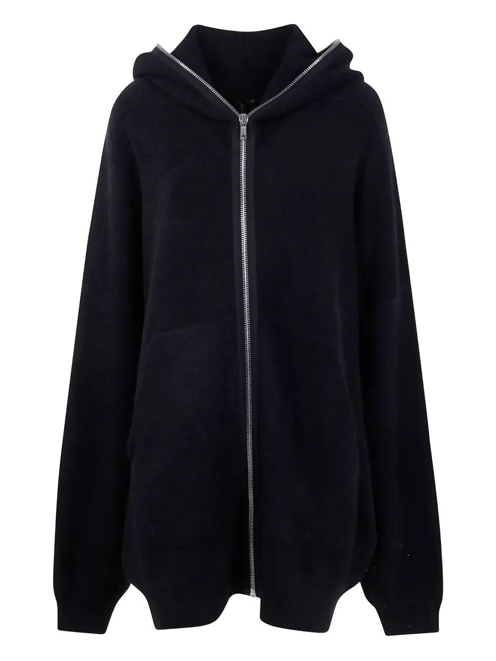 Rick Owens zip-up hoodie Zwart