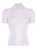 Self-Portrait high-neck top - Purple