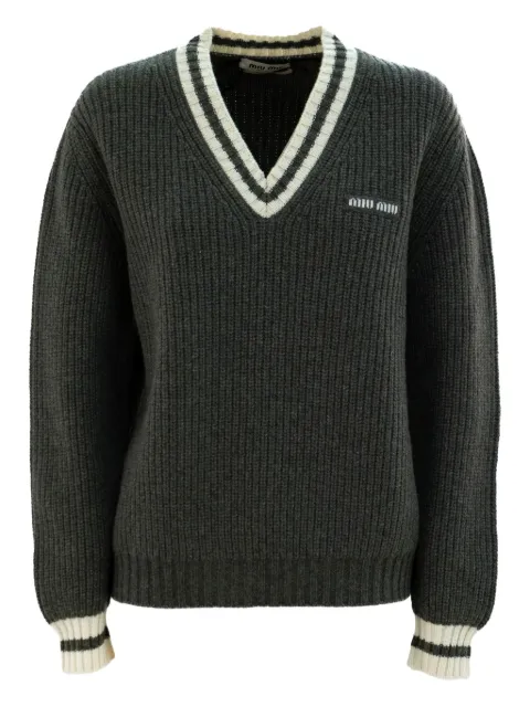 Miu Miu V-neck ribbed sweater