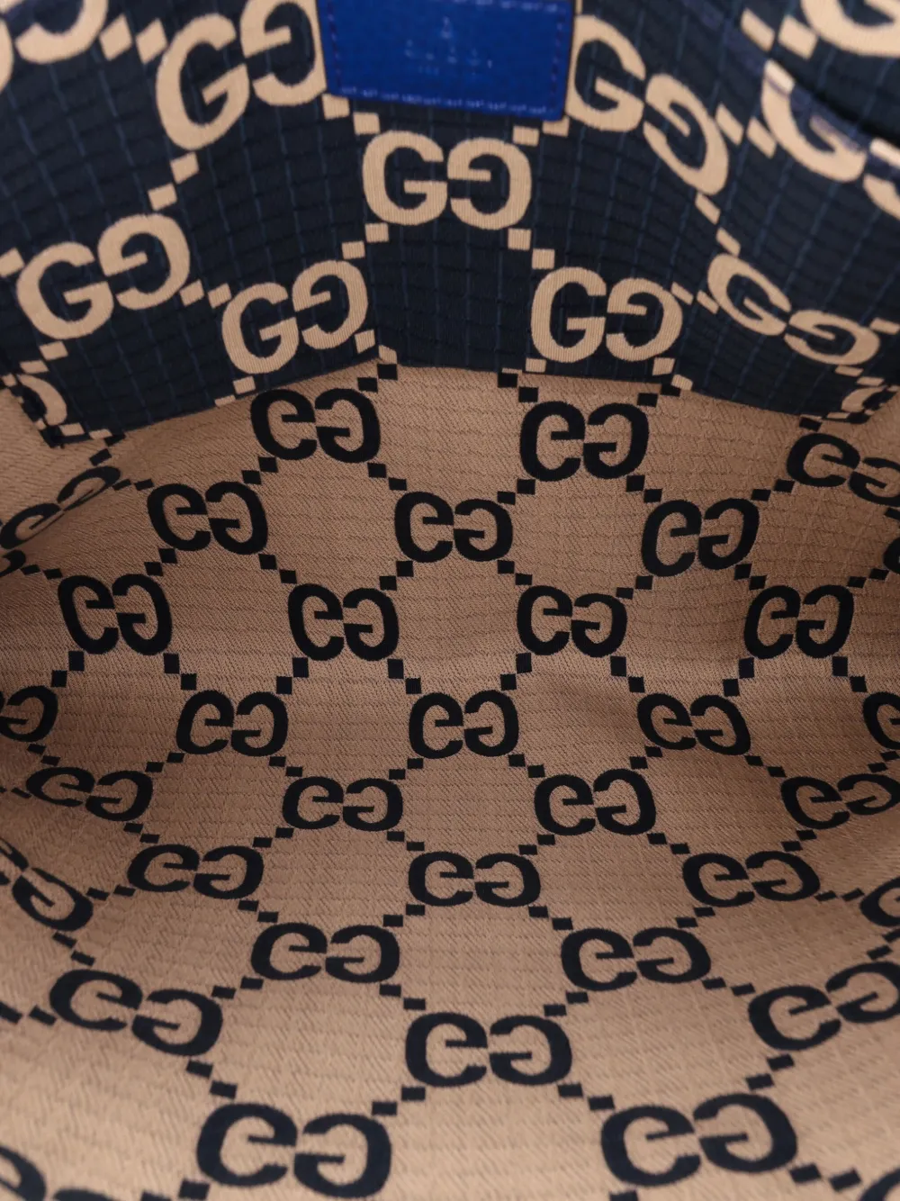 Pre-owned Gucci 2016-2025 Gg Canvas Ripstop Pouch In Blue