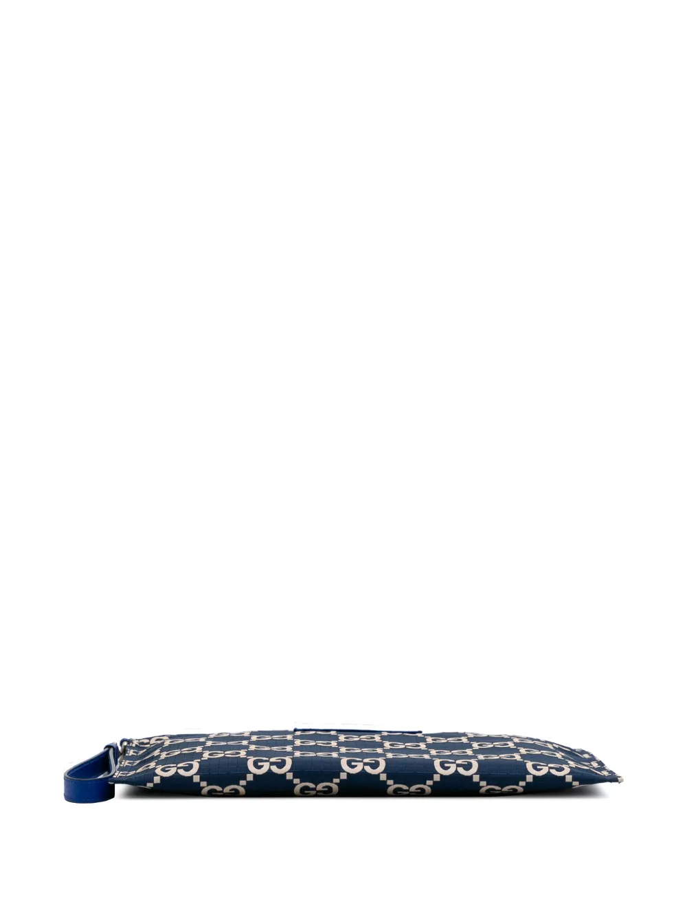 Pre-owned Gucci 2016-2025 Gg Canvas Ripstop Pouch In Blue