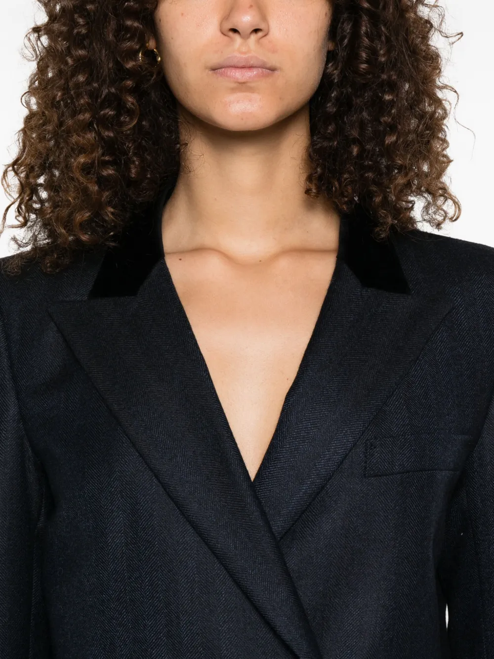 Blazé Milano Resolute Everyday Velvet-collared Double-breasted Blazer