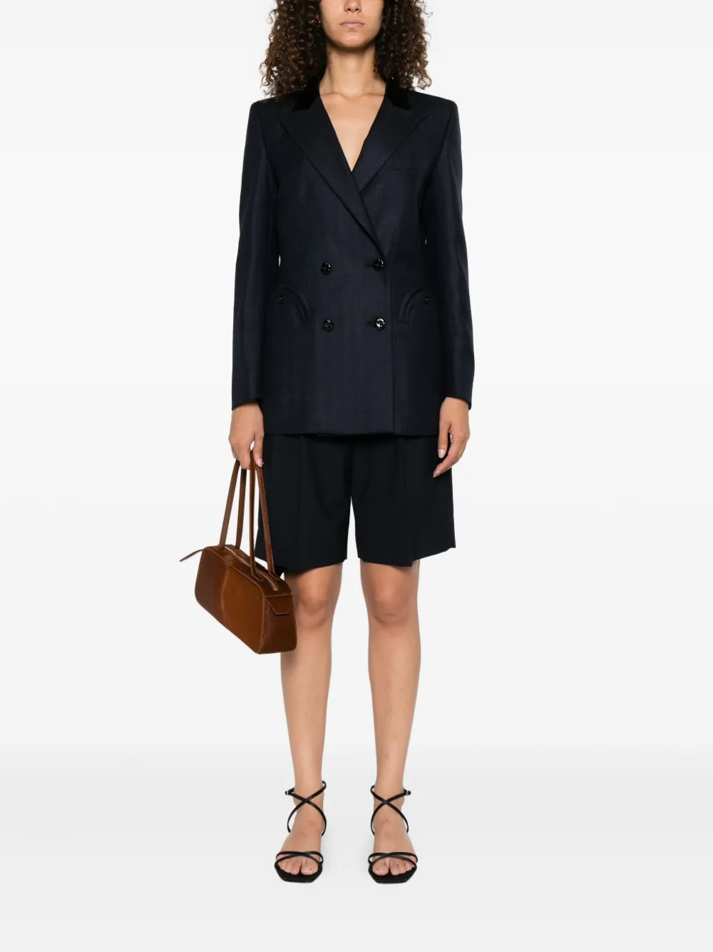 Blazé Milano Resolute Everyday Velvet-collared Double-breasted Blazer