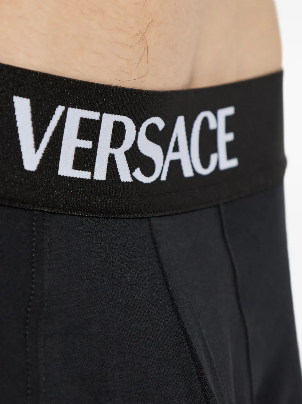 Versace Boxershorts met logoband Zwart