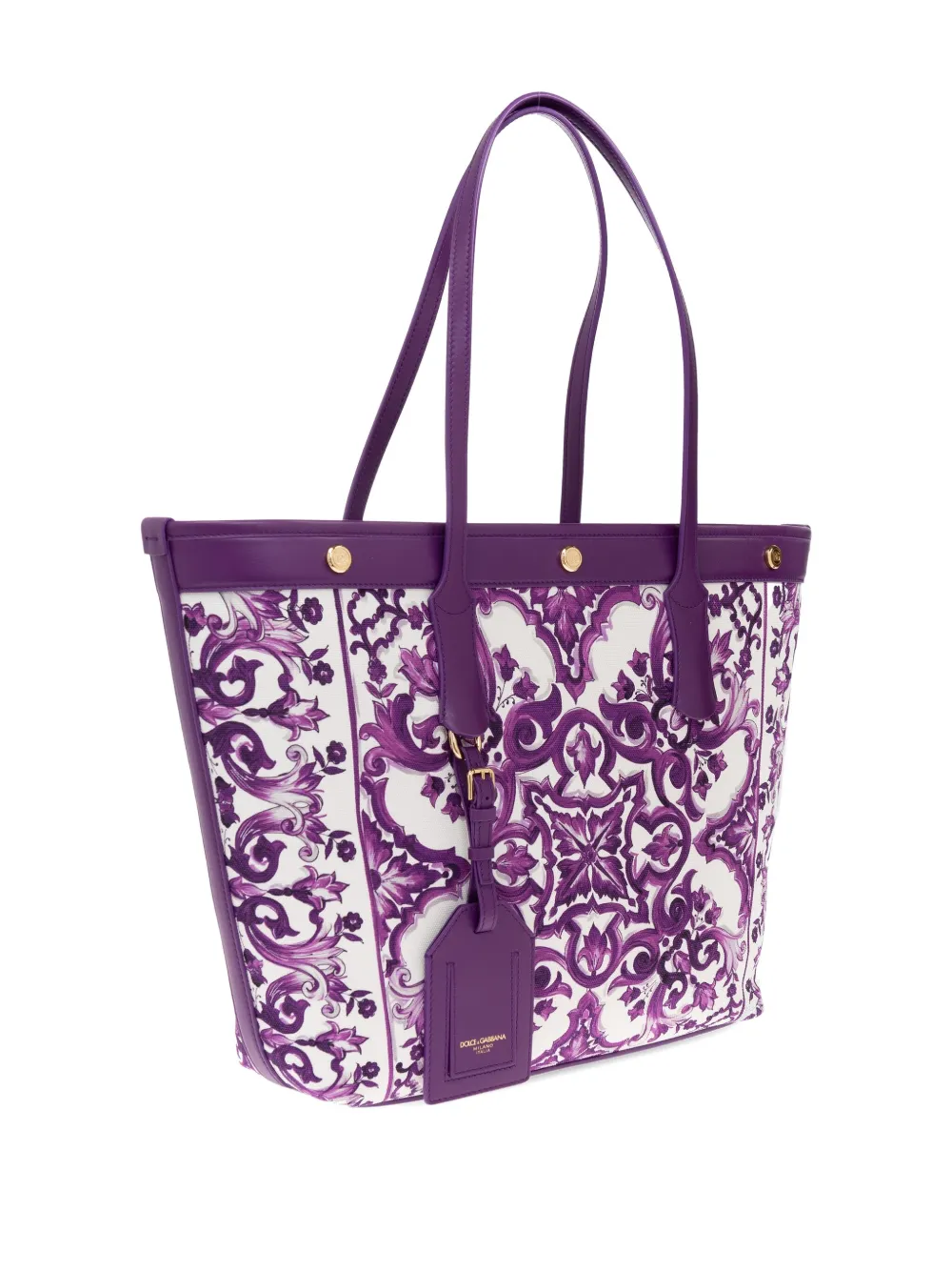Dolce & Gabbana Majolica-print tote bag Paars