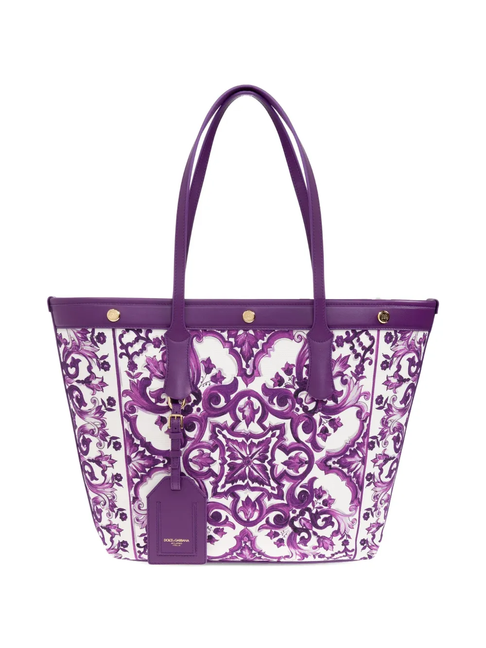 Dolce & Gabbana Majolica-print tote bag Paars