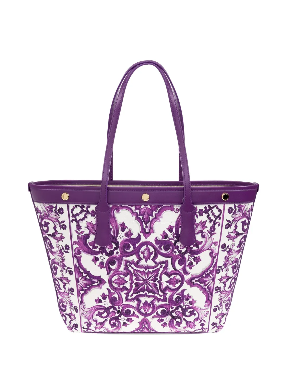 Dolce & Gabbana Majolica-print tote bag Paars
