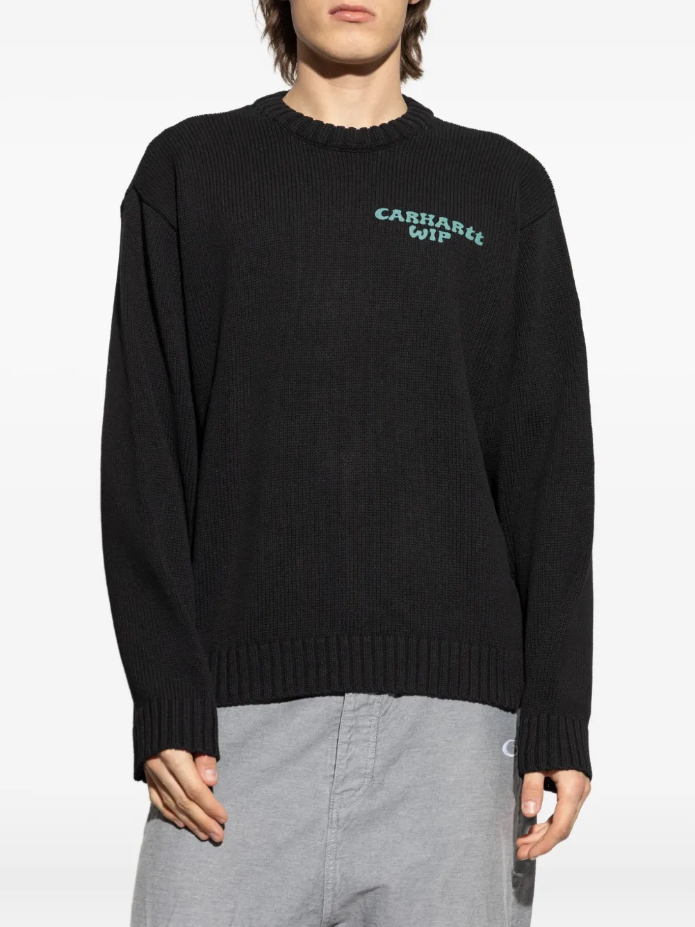 Carhartt WIP Trui met geborduurd logo Zwart
