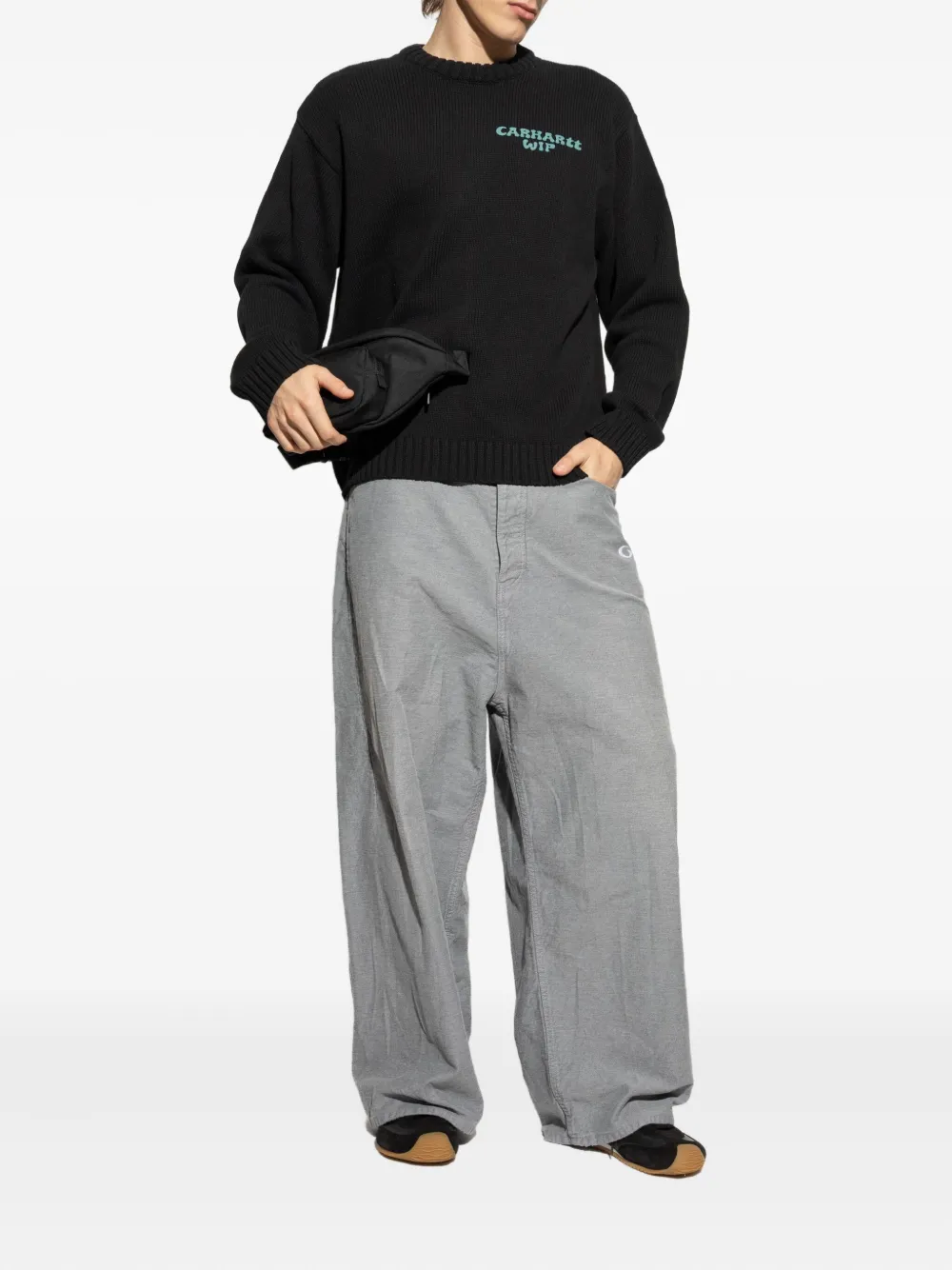Carhartt WIP Trui met geborduurd logo Zwart