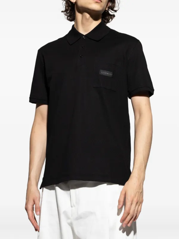 Givenchy Camisa Polo Com Patch De Logo | Preto | FARFETCH BR
