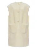 Marni button-fastening patch-pocket vest - White