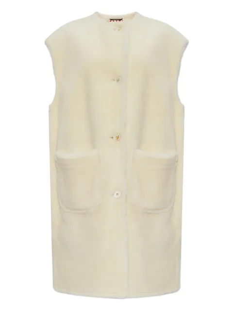 Marni button-fastening patch-pocket vest