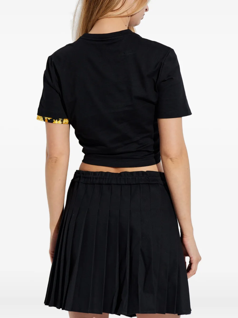 Versace Gedraaide top met veiligheidsspeld Zwart