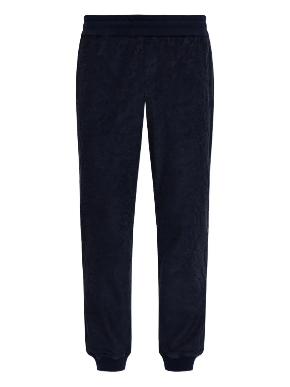 Versace textured-cuff trousers Blauw