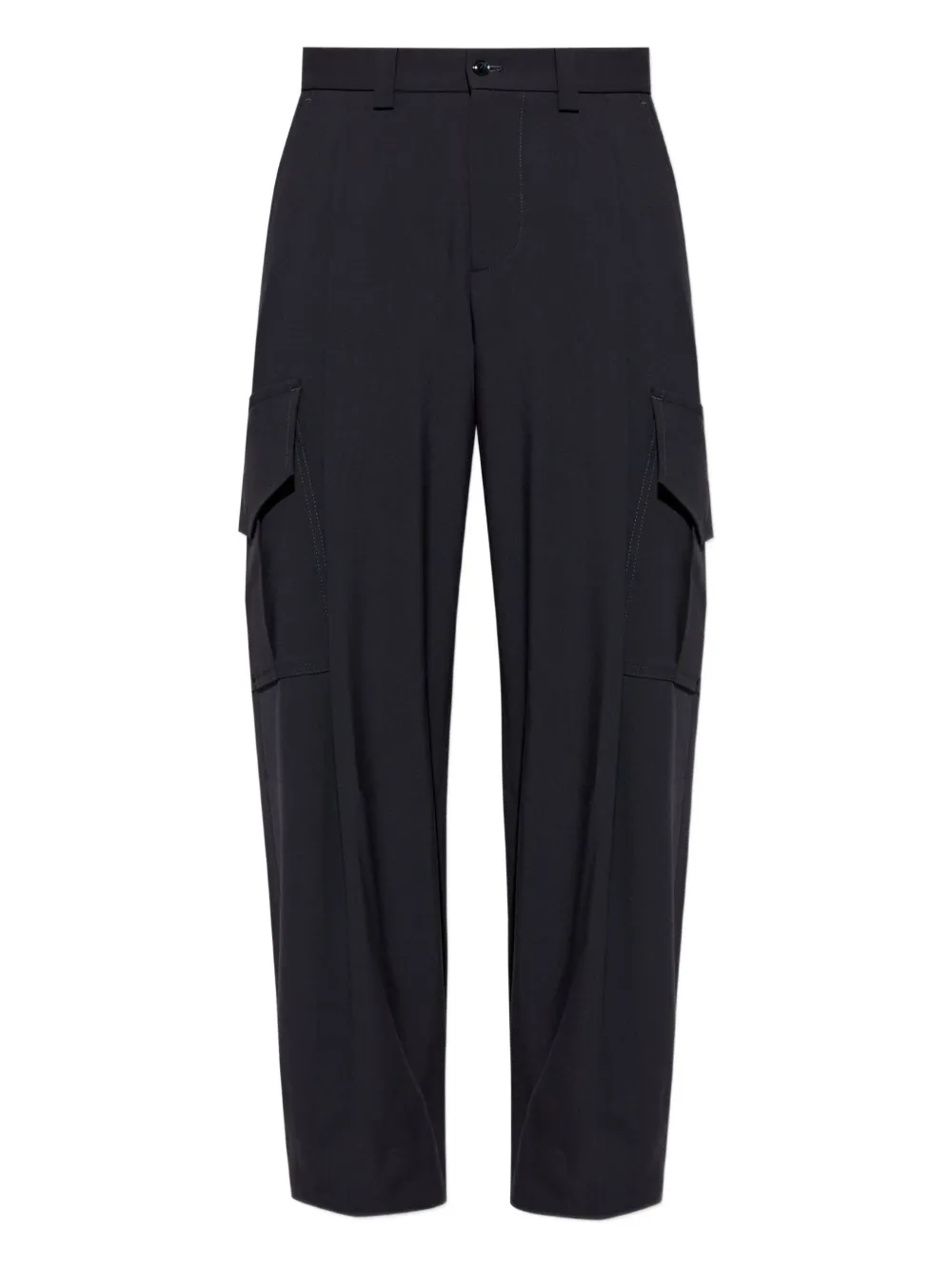 Giorgio Armani Geplooide cargo broek Zwart