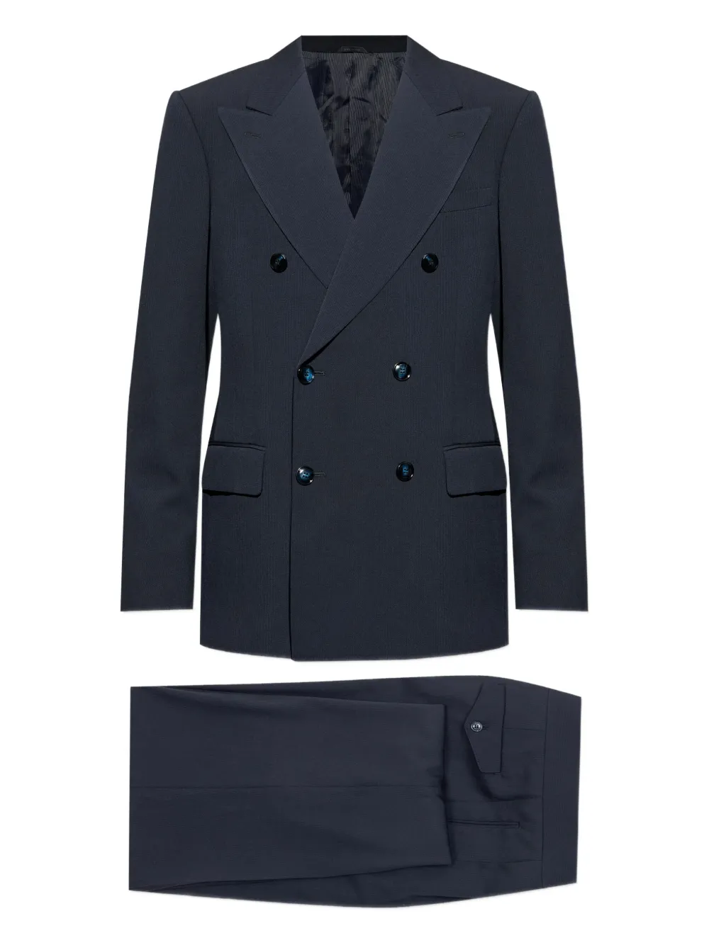 Giorgio Armani double-breasted suit Blauw