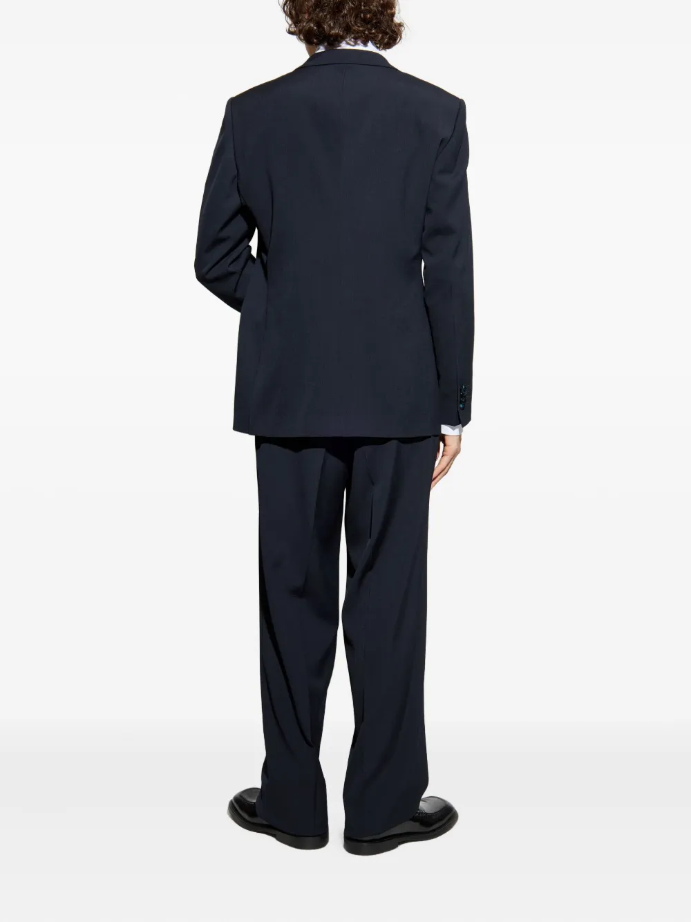 Giorgio Armani double-breasted suit Blauw
