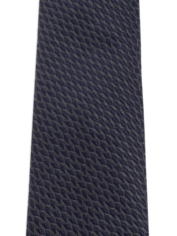 Giorgio Armani geometric-pattern Silk Tie | Black | FARFETCH