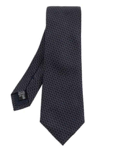 Giorgio Armani geometric-pattern silk tie