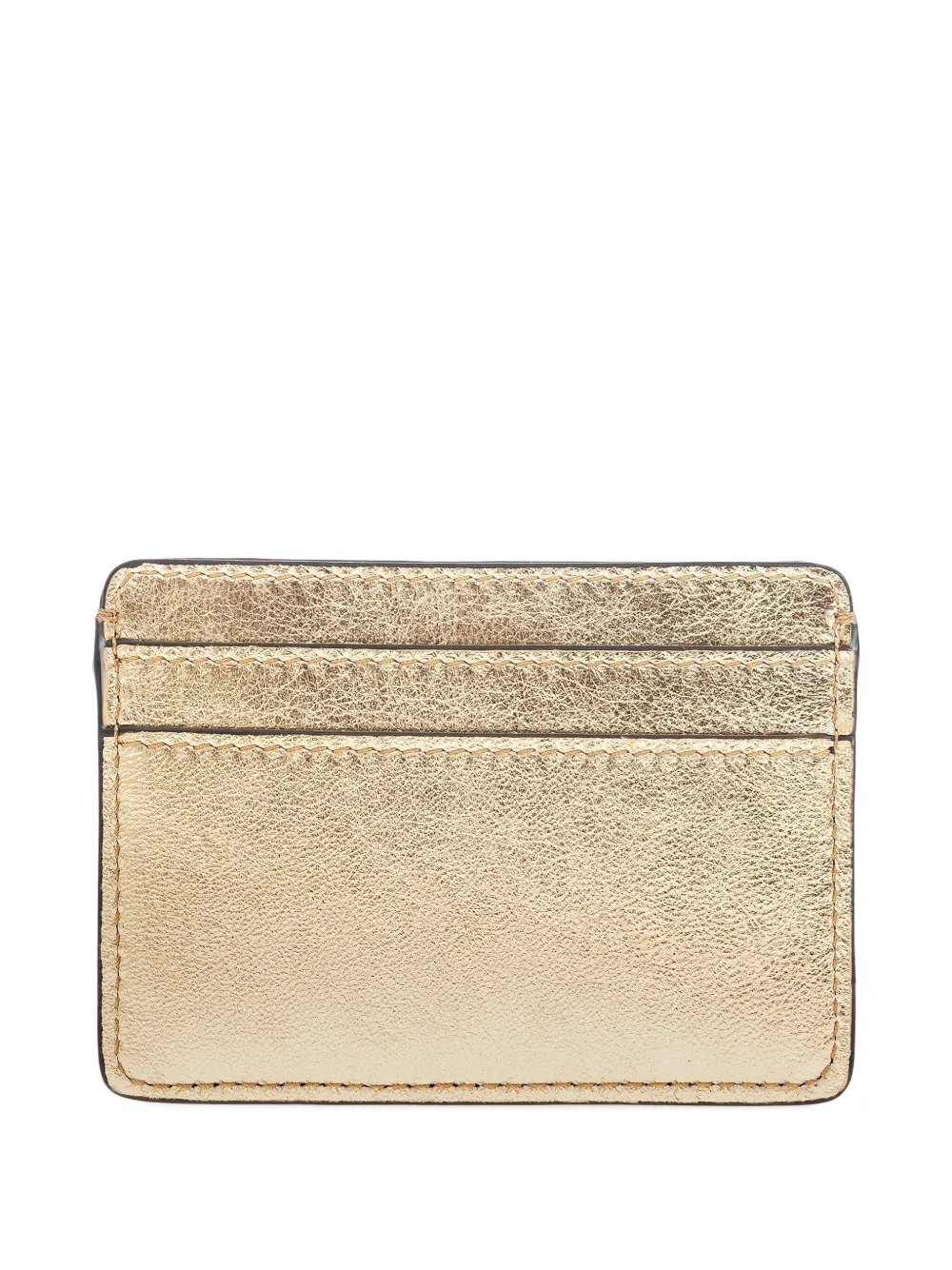 Versace metallic logo-embossed cardholder Goud