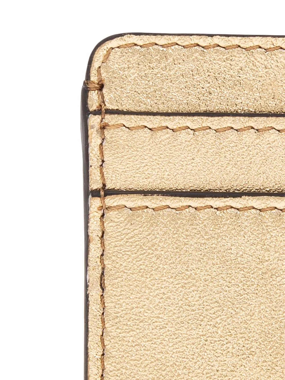 Versace metallic logo-embossed cardholder Goud