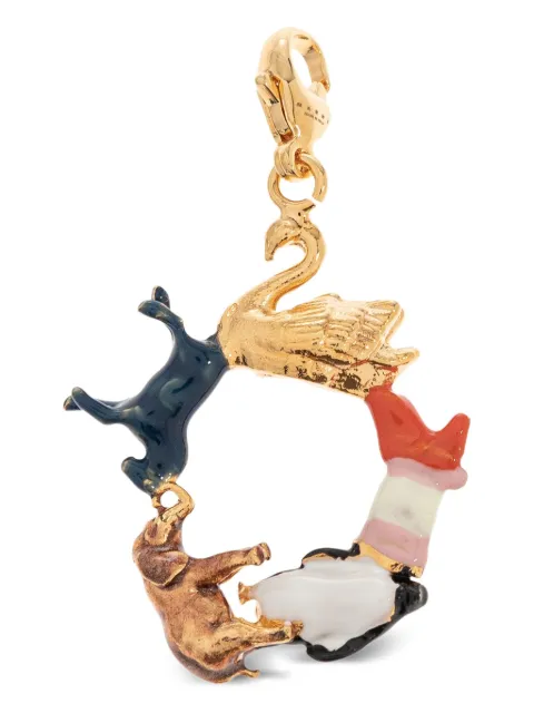 Marni Alphabet O animal-circle pendant