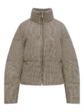 Marni houndstooth puffer jacket - Brown