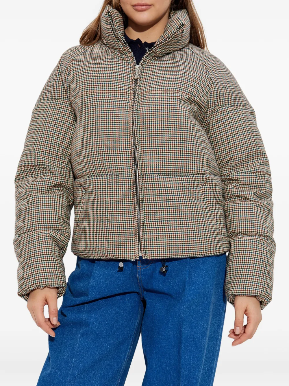 Marni Quilted Jacket With Houndstooth Pattern