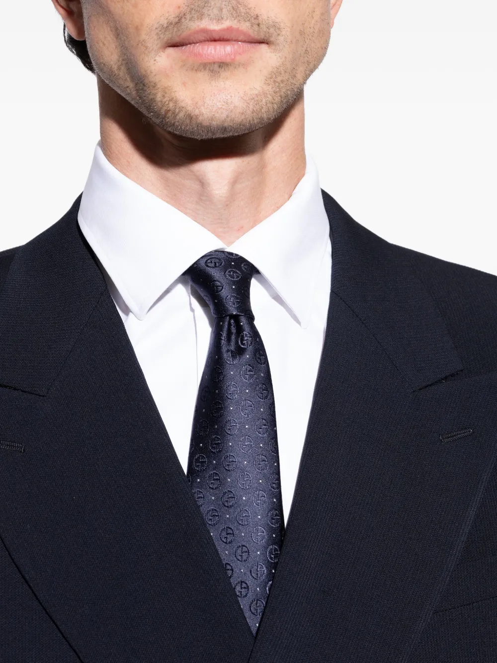 Giorgio Armani Zijden stropdas Blauw