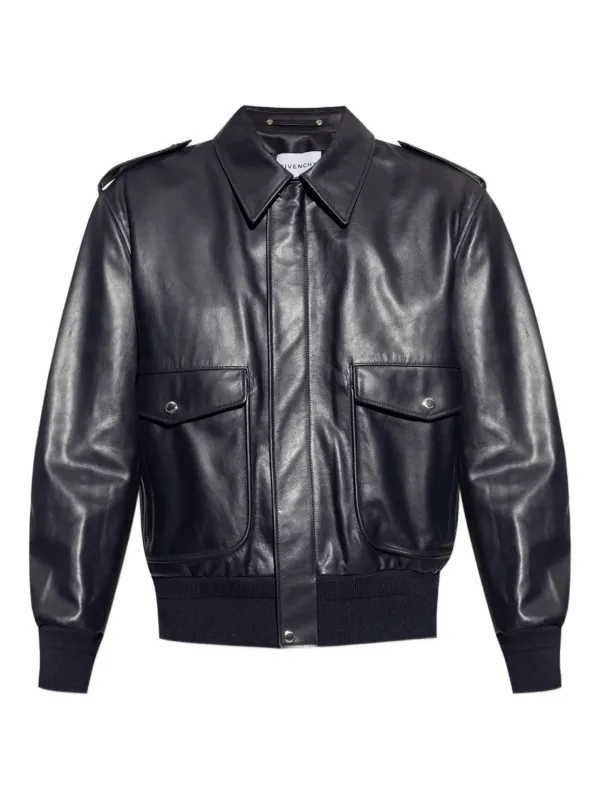 Givenchy flap-pocket Leather Jacket | Black | FARFETCH