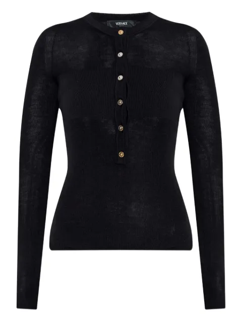 Versace button-embellished wool sweater