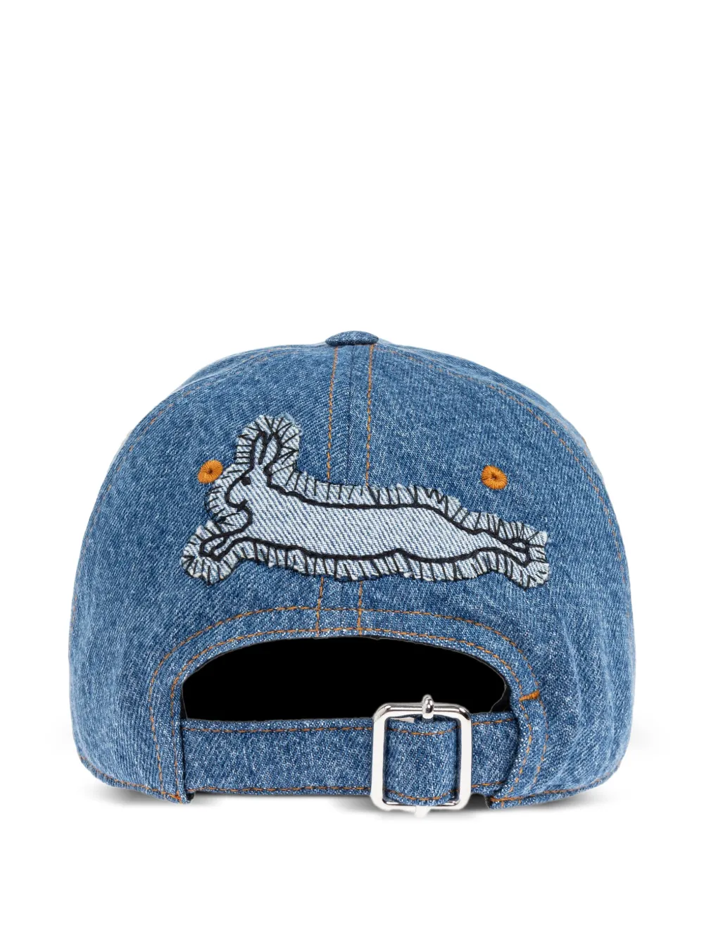 Marni embroidered denim cap Blauw