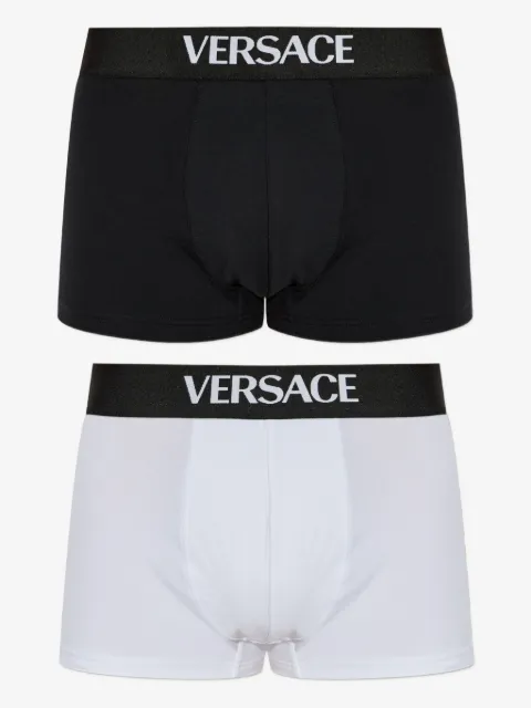 Versace set de dos bóxeres con logo en la pretina