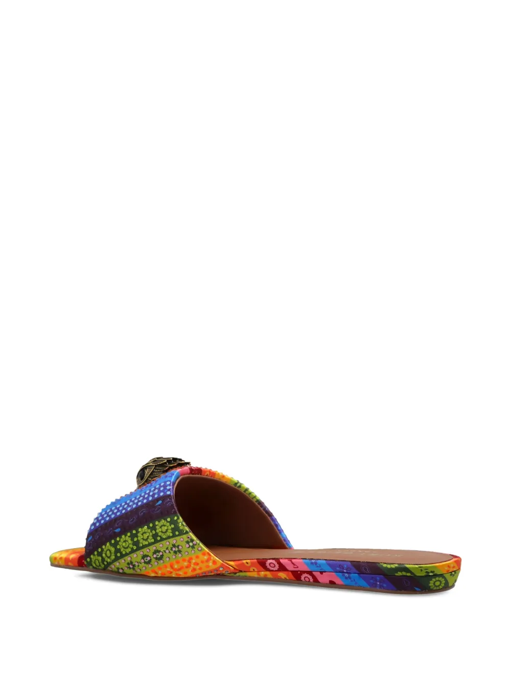 Kurt Geiger London logo-plaque flat sandals Yellow