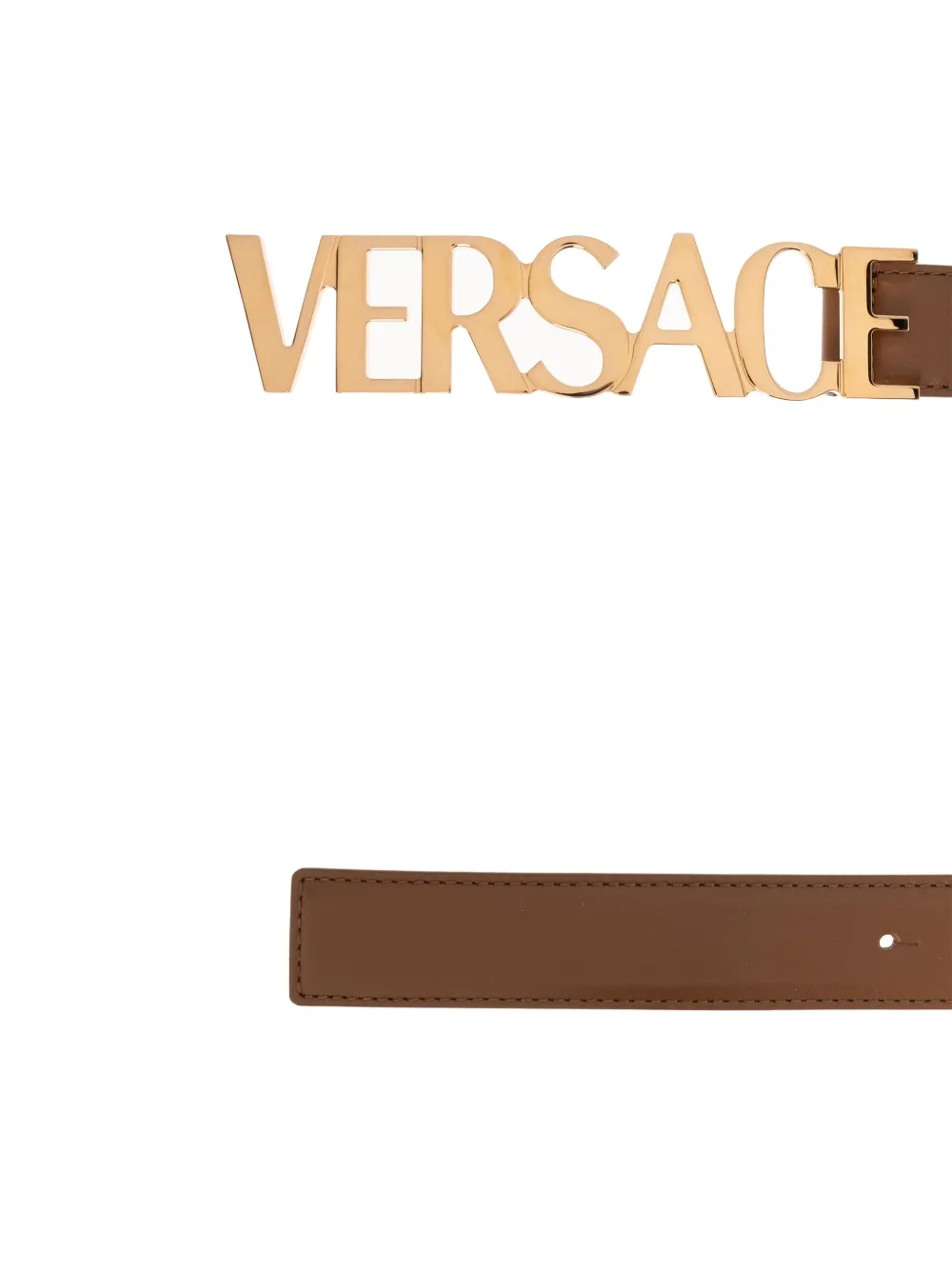 Versace Leren riem Bruin
