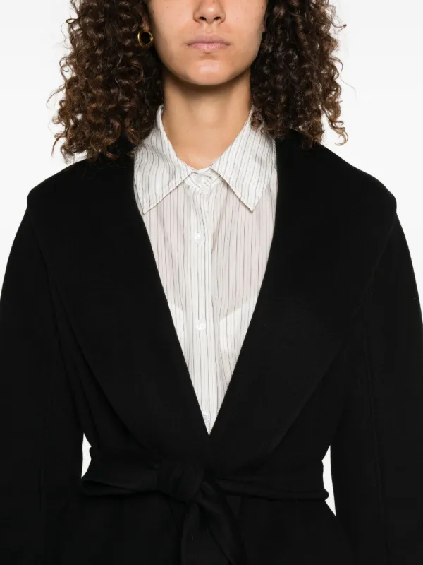 S Max Mara Messi ベルテッド コート | ブラック | FARFETCH JP