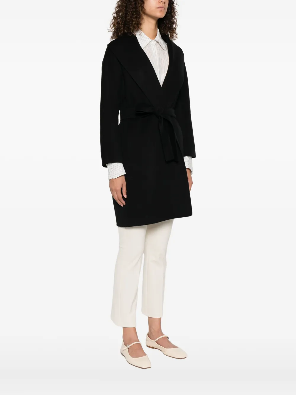 'S Max Mara Messi jas met ceintuur Zwart